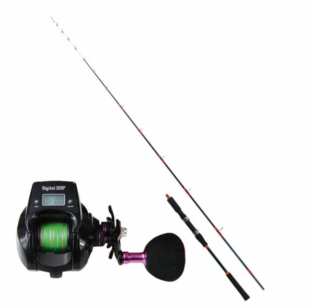 汎用船釣りセット ライズウェイ PG オーシャンスナイパー船 195H＆シーマスタッグデジタル300P(ori-funeset774)｜船釣り 船竿 汎用竿 デジタルカウンターリール  ライトゲーム アジ イサキ イカ カレイ タチウオ カサゴ 五目 小物 釣り ロッド