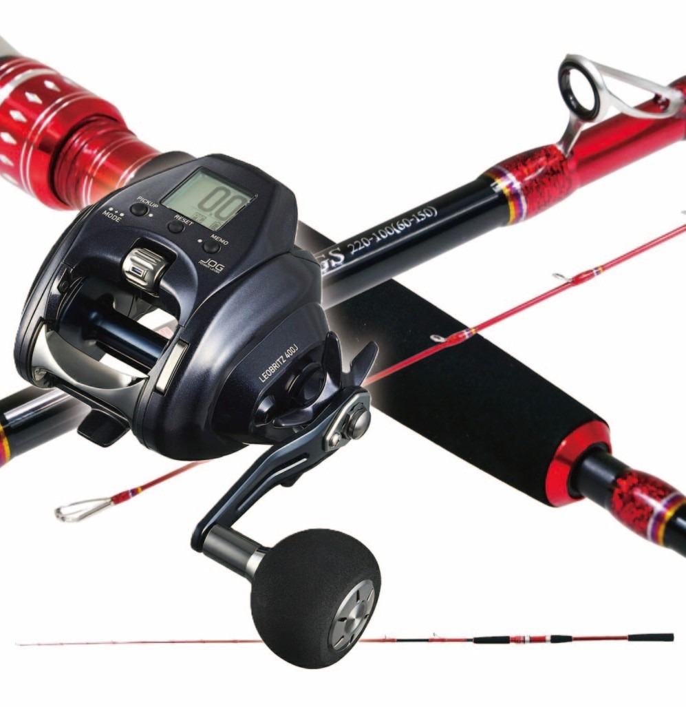 おり釣具オリジナル シマアジ電動セット シーマスタッグ シマアジ GS 220-100＆ダイワ 25 レオブリッツ 400J 右ハンドル(ori-funeset992)｜おり釣具 船竿 船釣り 沖釣り 深海釣り シマアジ 電動リール  遠征釣り グラスソリッド