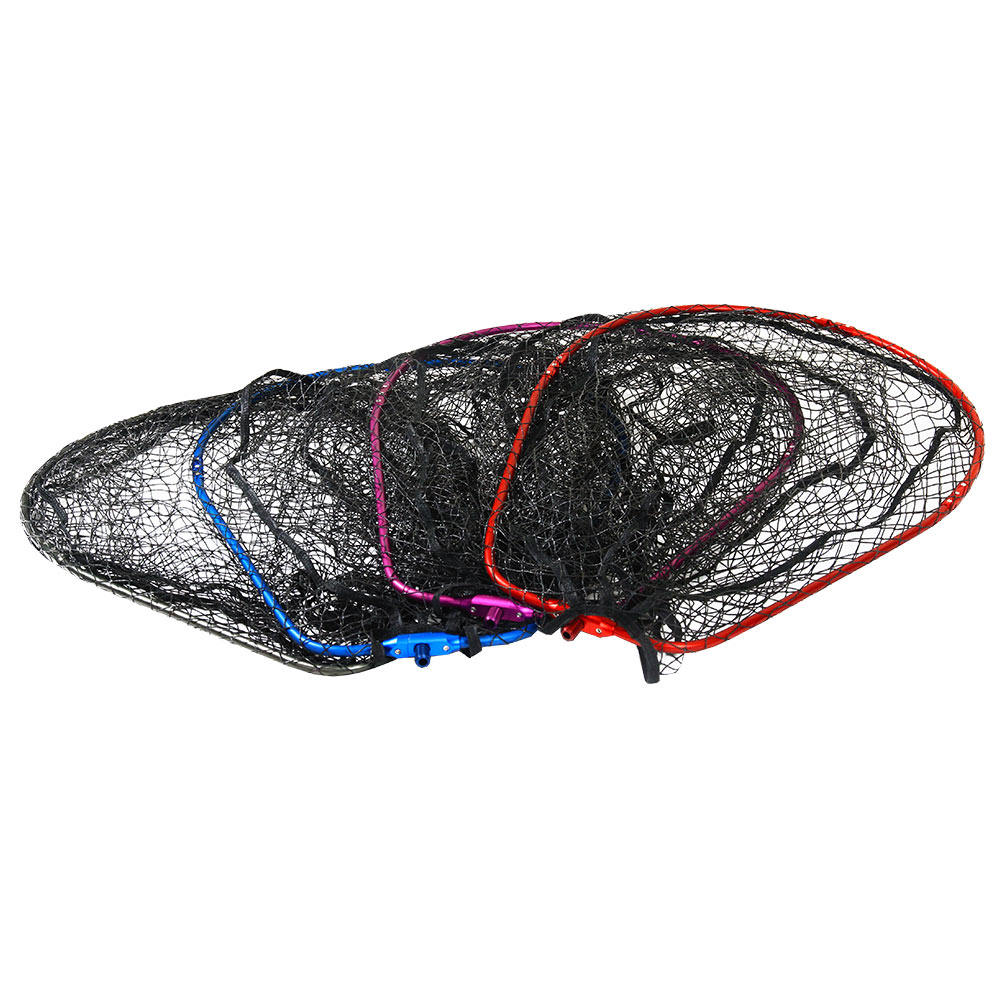おり釣具 四つ折りランディングネットM オーバルフレーム ガンメタ／ブルー／パープル／レッド (ori-net4m)｜ 玉網 タモ網 ショア 波止場 オカッパリ 釣り シーバス ルアー 