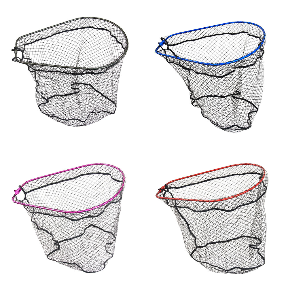 おり釣具 オーバルフレーム ランディングネット M ガンメタ／ブルー／パープル／レッド (ori-netm)|  ラバー タモ 網 オカッパリ エギング シーバス 青物 スズキ チヌ グレ ブラックバス バス タモ網 堤防釣り 磯釣り
