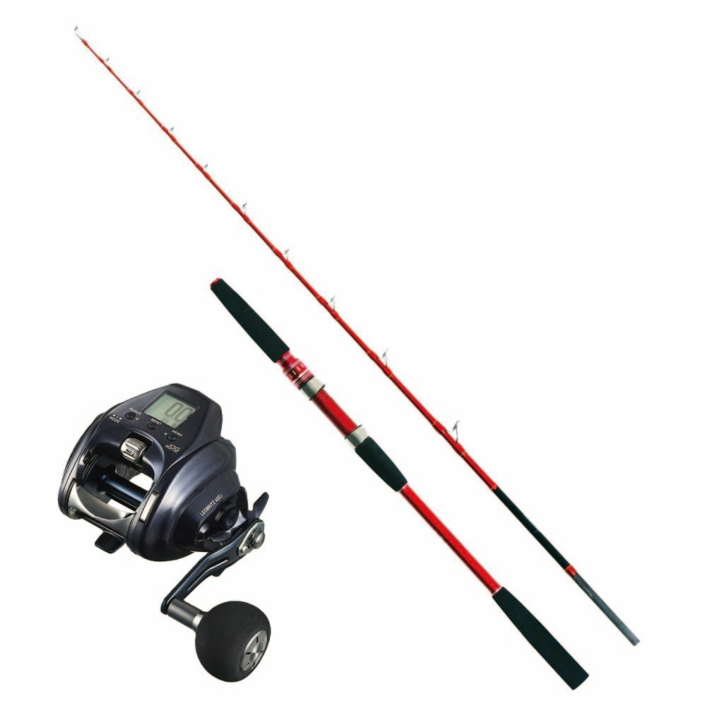 グラスソリッド船イカ竿 シーマスタッグ イカ直結GS 160-150＆ダイワ 25 レオブリッツ 400J セット (seamastug-set005)｜船釣り イカ釣り 直結釣り スルメイカ グラスソリッド ロッド 電動リール イカ