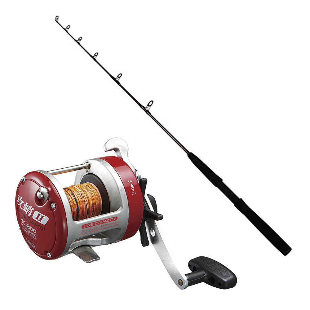 波止タコ・堤防タコ・際タコ釣りに 鮹魂 TAKO spirits 110 ロッド＆リールセット (takoset-35)｜タコ釣り セット タコ  釣り 丘タコ釣り