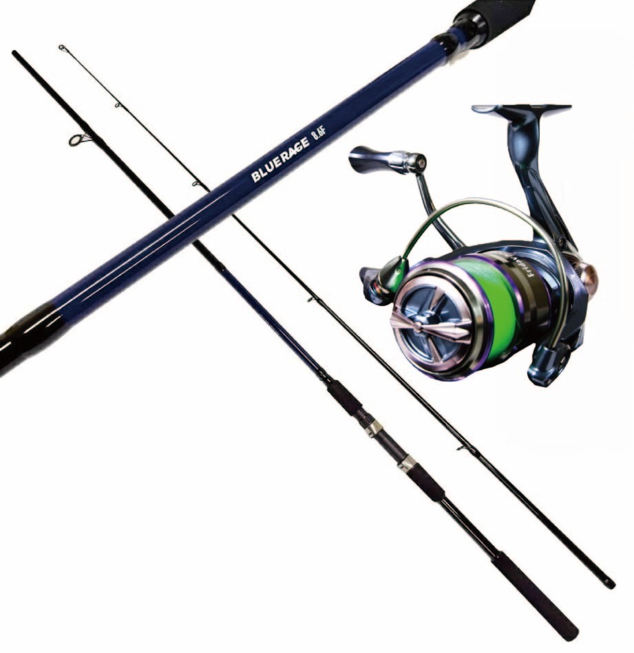 NICITE シーバスセット 9.0 BLUE RAGE ＆ フライデー3 XE3000 0.8号300m付(uniciteseabassset-001) 