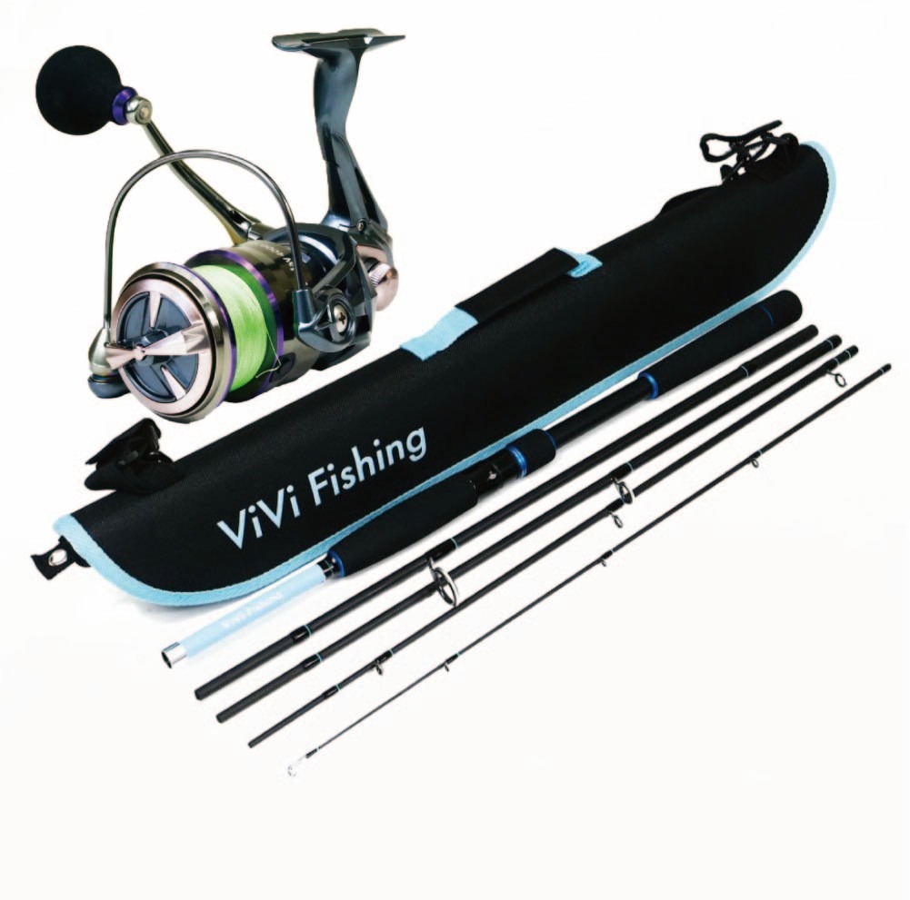 シーバスセット 8005M ピュアテック ViVi mobile シーバス 8005M＆フライデー3 XE4000 1.5号200m付 (viviset-004)｜ピュアテック シーバス タチウオ チヌ モバイル セット エギ コンパクトロッド スピニングリール 初心者 ビギナー