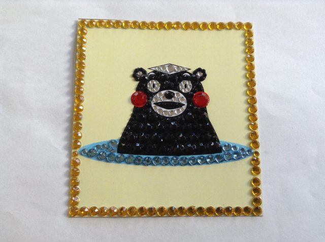 くまモンのよしこさん手作りDeCoシール（角型温泉タイプキャラクターのみデコ）