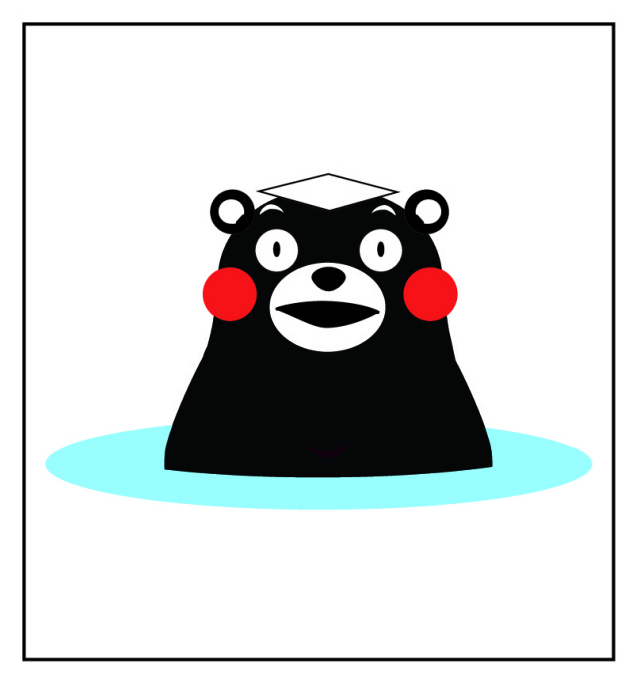 くまモンのよしこさん手作りDeCoシール角型温泉タイプ