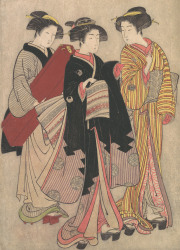 北尾重政-二人の芸者の散歩