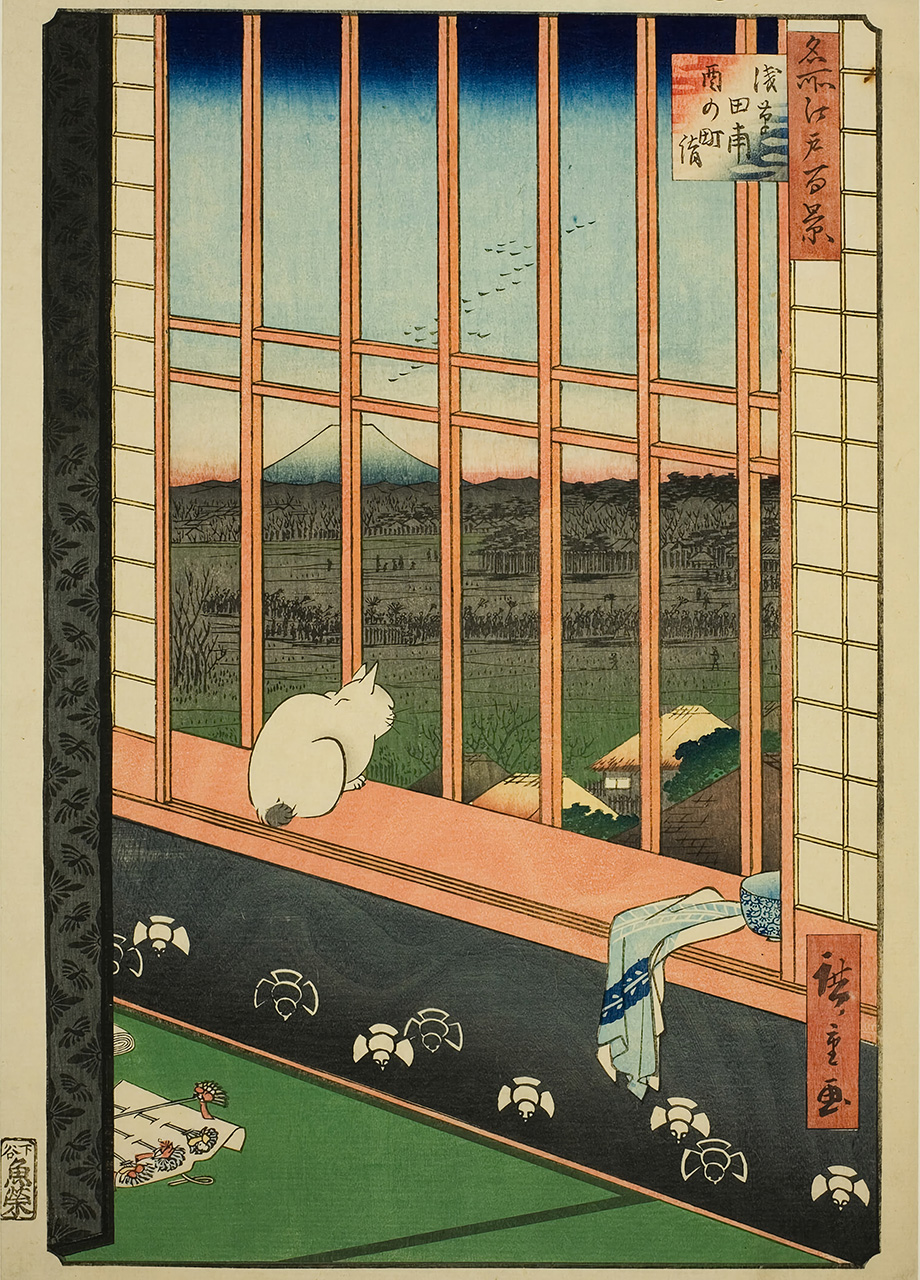 歌川広重 名所江戸百景 浅草田甫酉の町