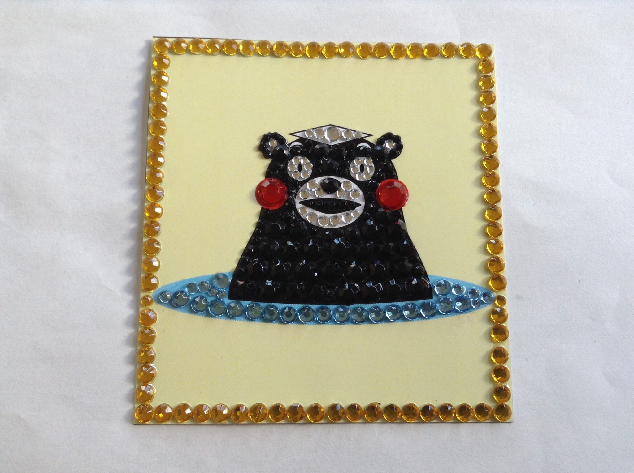 くまモンのよしこさん手作りDeCoシール（角型温泉タイプキャラクターのみデコ）