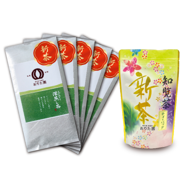 深蒸し新茶 5本・新茶ティーバッグ1本　 6本セット 自宅用
