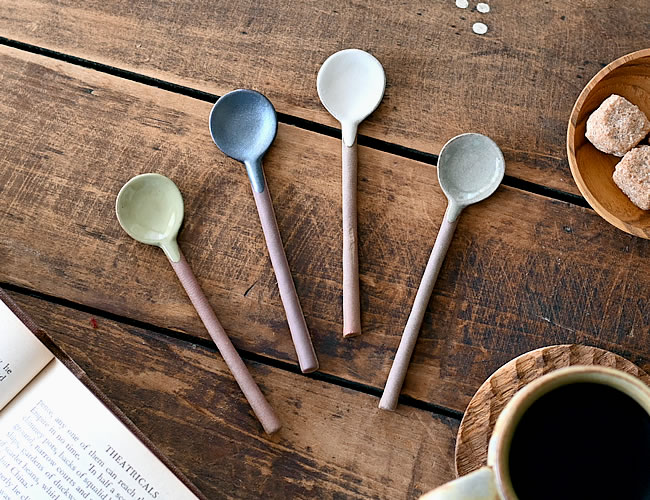 文山窯 陶器スプーン *