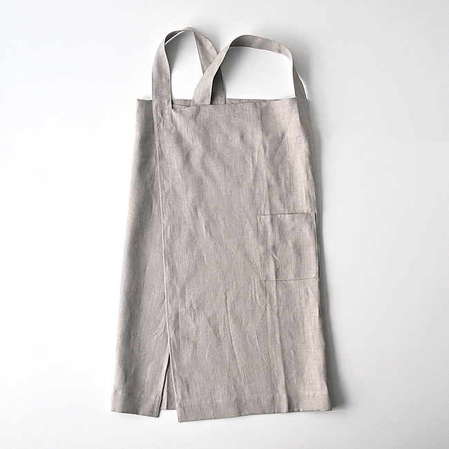 fog linen work スクエア クロスエプロン ナチュラル *