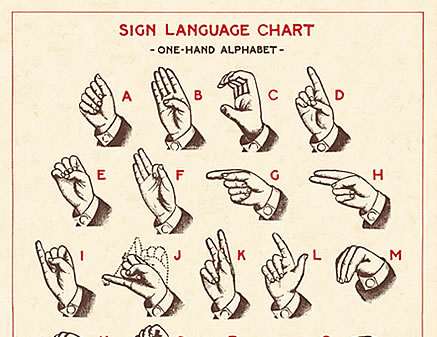 Cavallini & Co. ポスター サインランゲージ