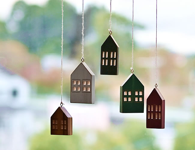 HOUSE ウッドオーナメント 5個セット *