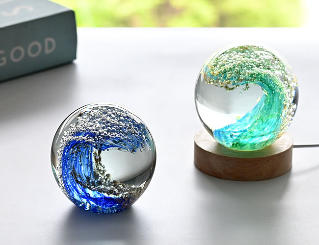 GLOBE ガラスアート ウェーブ