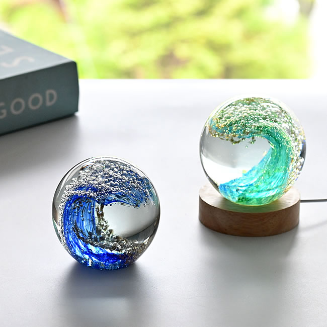 GLOBE ガラスアート ウェーブ