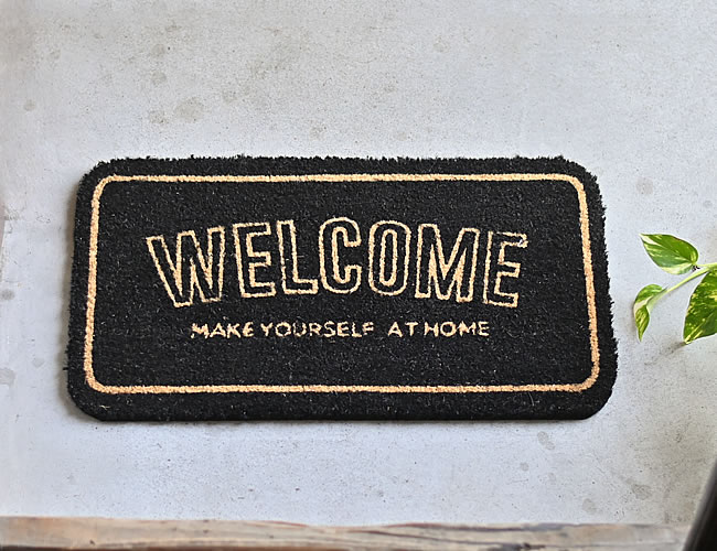 WELCOME コイヤーマット BK