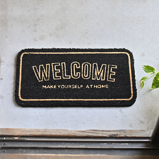 WELCOME コイヤーマット BK