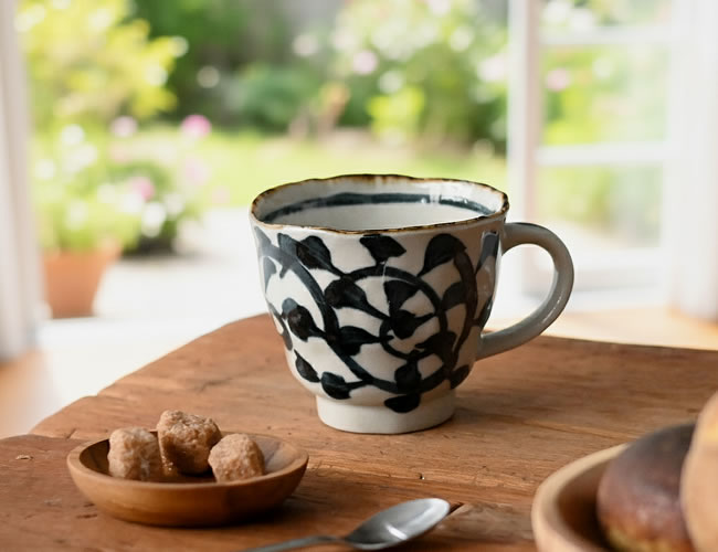 手書きたこ唐草 マグカップ