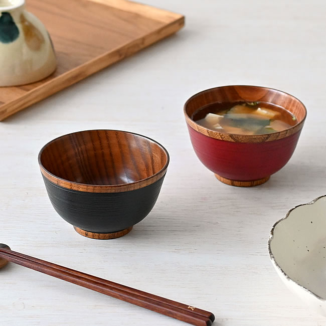 羽反 刷毛目椀
