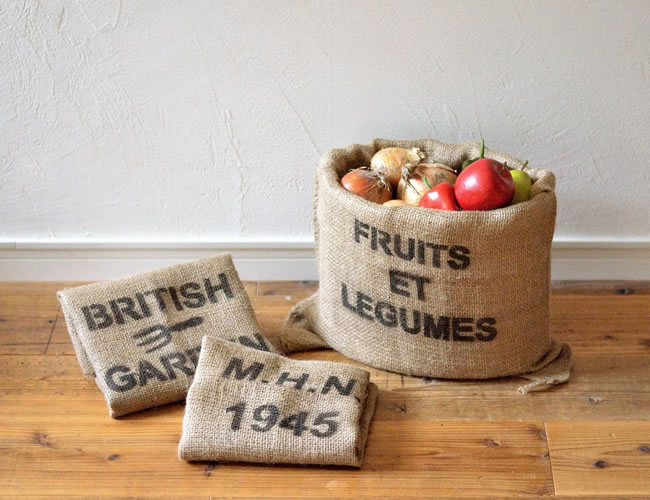 ステンシルロゴ ジュートバッグ FASTEN