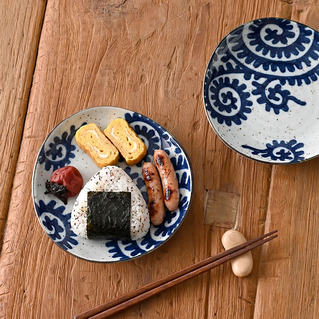 太タコ唐草 5寸皿