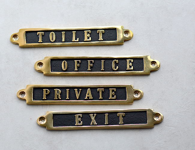 BRASS ルームサイン *