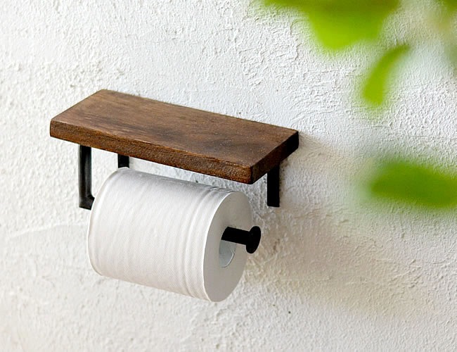 ウッドシェルフ ペーパーホルダー
