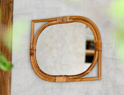 RATTAN オーバルミラー