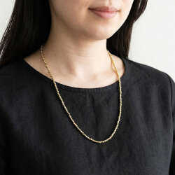 fog linen work ブラス ビーズネックレス S *