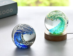 GLOBE ガラスアート ウェーブ