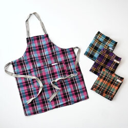 PUEBCO リサイクルコットン チェックエプロン *