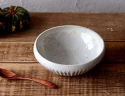 粉引削ぎ目 盛り鉢