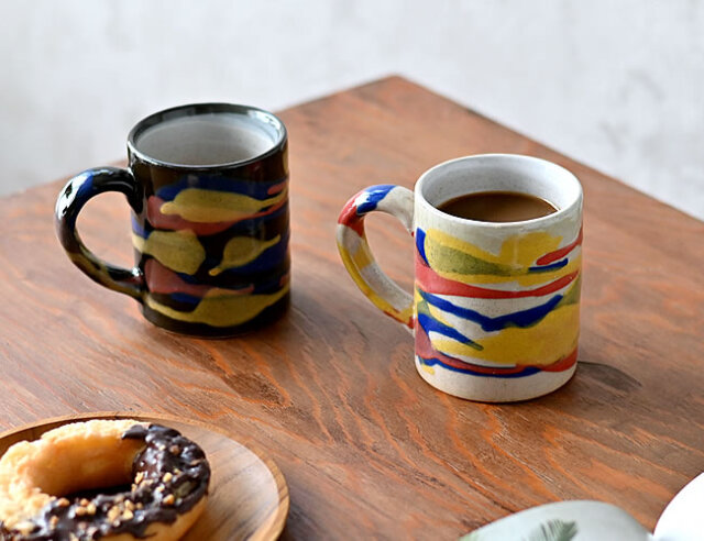 ピンナップガール　ビンテージ　マグカップ　ボトムアップ　陶器　コップ PAINTER MUG | ゼネラルストア オルネ