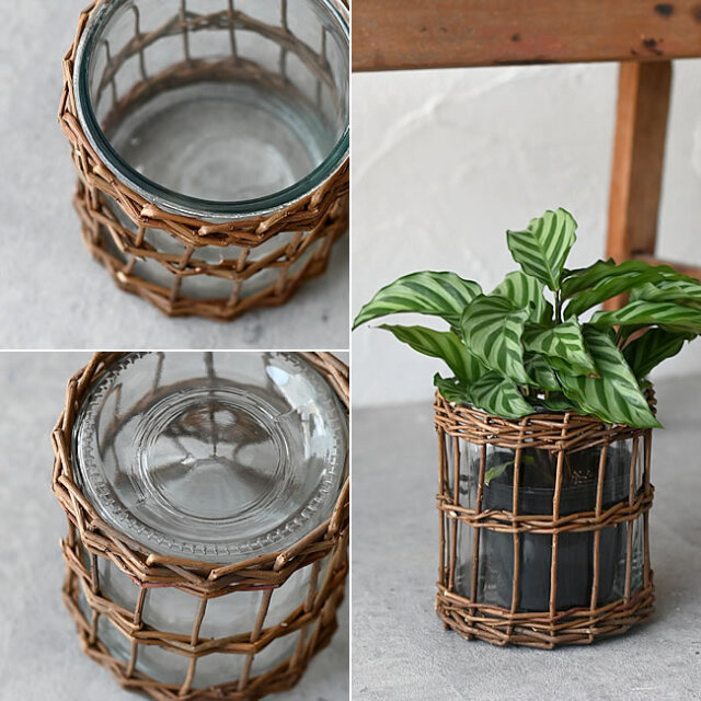 カメイガラス　ガラス籠バスケット KAMEI Glass/カメイガラス】Murrinr/モリーネのバスケット