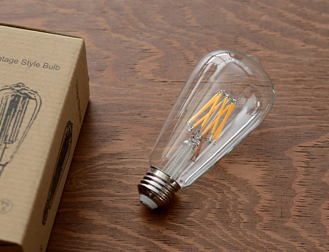 アサヒ　エジソン電球　カーボン球　110V-40W E26　6個セット 楽天市場】6個セット LED電球 E26 エジソン電球 フィラメント