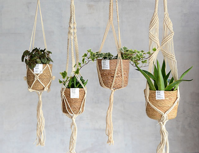 ポット付き マクラメハンギング | ゼネラルストア オルネ