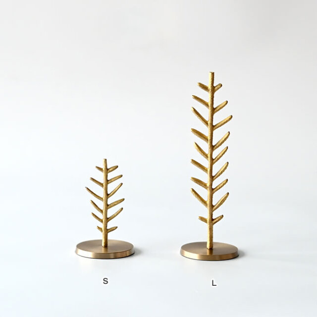 ツリー型 アクセサリースタンド／ゴールド｜ゼネラルストア オルネ