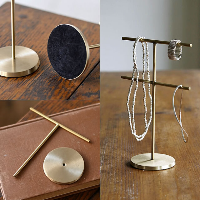 BRASS アクセサリースタンド ナチュラルインテリア 生活雑貨の