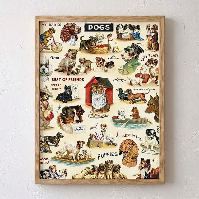 Cavallini & Co. ドッグ ポスター 犬柄 50×70cm ｜ ゼネラルストア オルネ