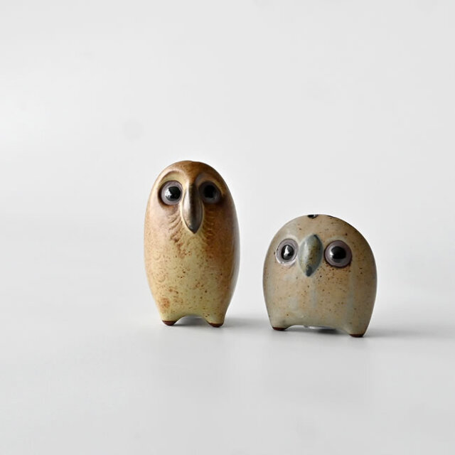 陶器のフクロウ親子 | ゼネラルストア オルネ