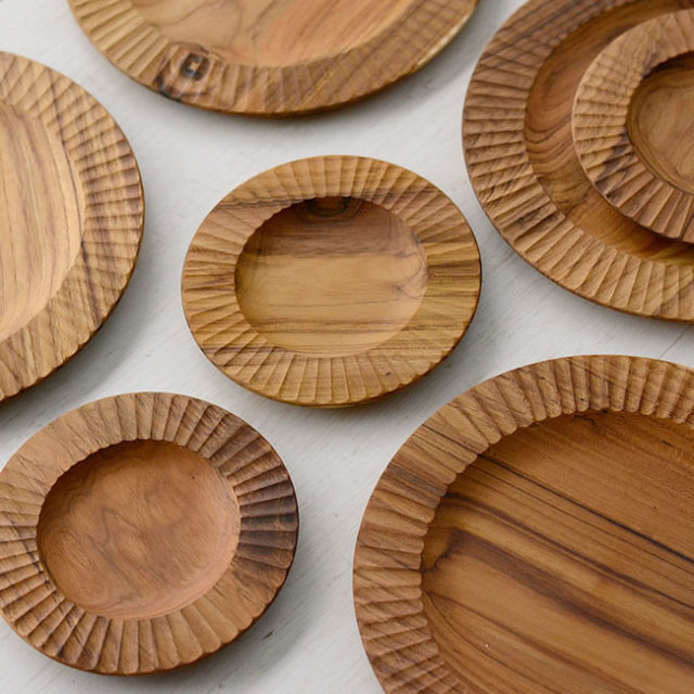 チーク ラウンドプレート Bosse | ゼネラルストア オルネ