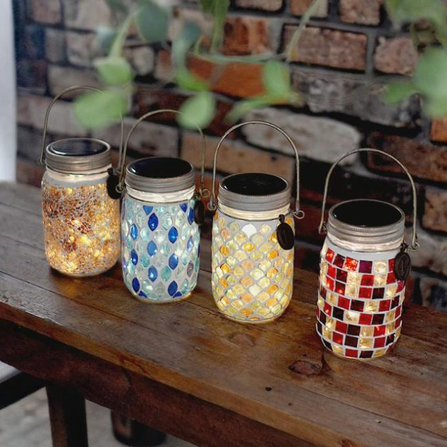 MOSAIC ソーラーガーデンライト ナチュラルインテリア 生活雑貨の通信