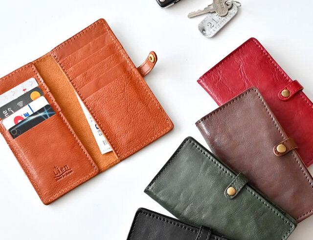 手帳型カードケース 日本製レザー｜薄型・大容量｜選べる5色｜ゼネラル