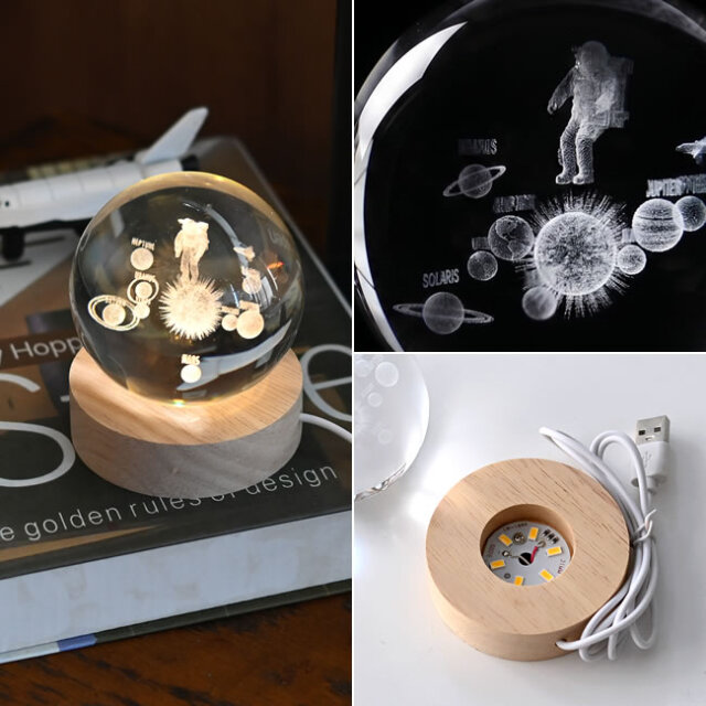 GALAXY LED GLOBE 宇宙を閉じ込めた3DクリスタルLEDライト ｜ ゼネラル