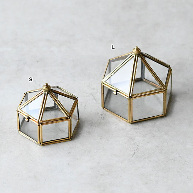 BRASS ヘキサゴンガラスケース | ゼネラルストア オルネ