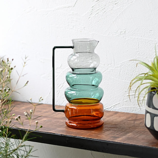 MOSER モーゼル　美しいガラス製ピッチャー 緑　金彩 Palette ガラスピッチャー | ゼネラルストア オルネ