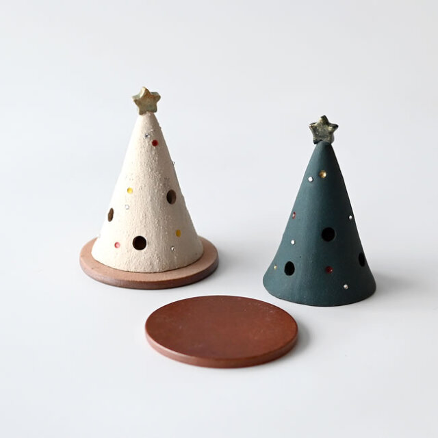 信楽焼 ツリー型陶器オブジェ｜冬を彩る手仕事のクリスマス飾り