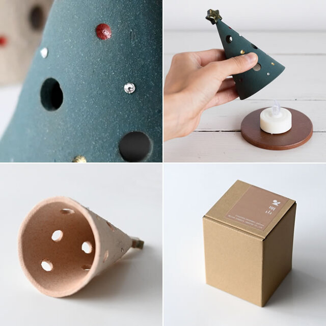 信楽焼 ツリー型陶器オブジェ｜冬を彩る手仕事のクリスマス飾り