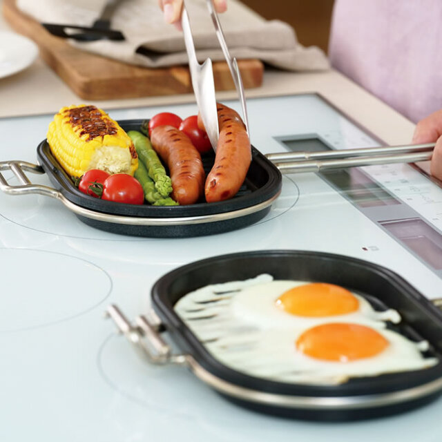 家事問屋 パニーニパン ホットサンドやグリル料理に使えるIH対応